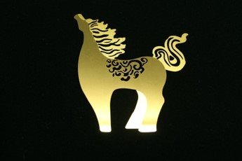 勁馬開太平金屬書籤